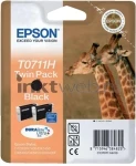 Epson T0711H twin pack zwart (Origineel Hoge Capaciteit)