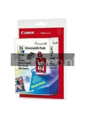 Canon CLI-36 en GP-501 kleur 