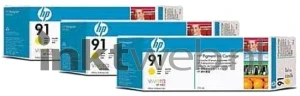 HP 91 3-pack geel (Origineel)