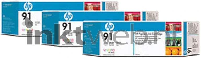 HP 91 3-pack licht grijs
