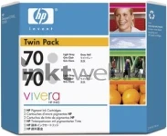 HP 70 Dubblepack licht grijs (Origineel)