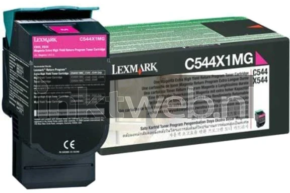 Lexmark C544X1MG magenta Combined box and product