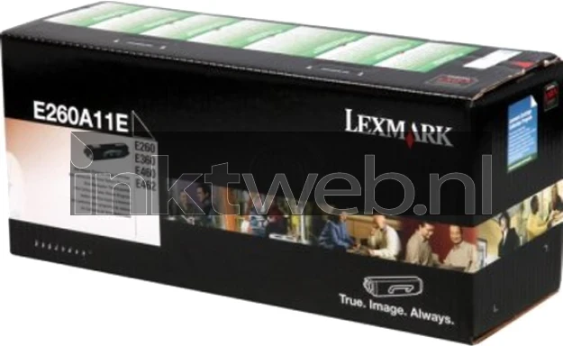 Lexmark E260A11E zwart Front box