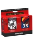 Lexmark 32 / 33 Combopack zwart en kleur (Origineel)
