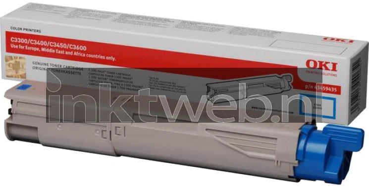 Oki Toner Cyan Combined box and product