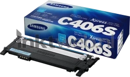 Samsung CLT-C406S cyaan Combined box and product