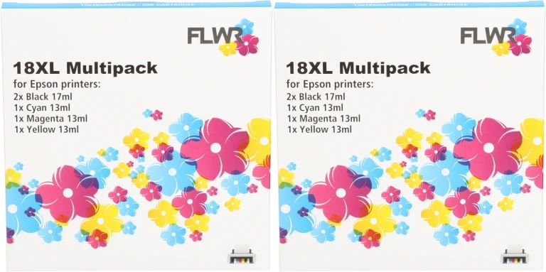 FLWR Epson (2X) 18XL Multipack zwart en kleur