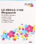 FLWR Brother LC980/1100 Megapack zwart en kleur (Huismerk (compatible))