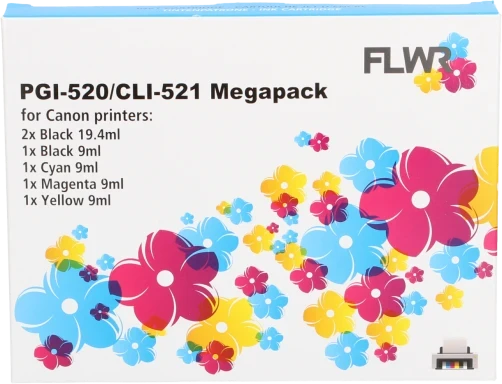 FLWR Canon PGI-520 / CLI-521 Megapack