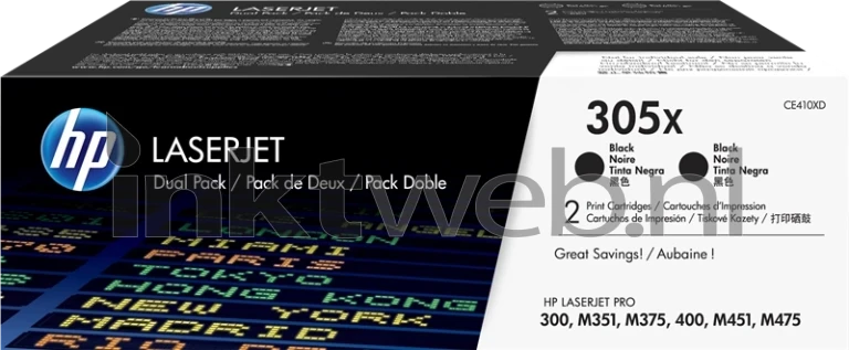 HP 305XD 2-pack zwart