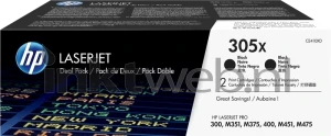 HP 305XD 2-pack zwart (Origineel Hoge Capaciteit)