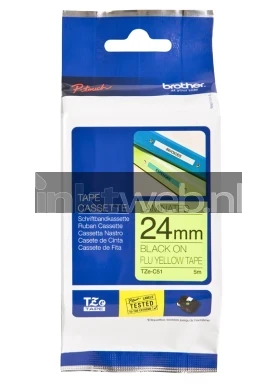 Brother TZE-C51 zwart op geel breedte 24 mm