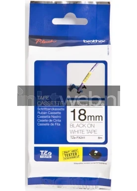 Brother TZE-FX241 flexible tape zwart op wit breedte 18 mm