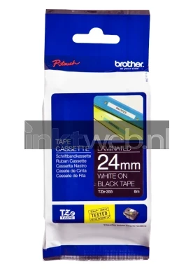 Brother TZE-355 wit op zwart breedte 24 mm