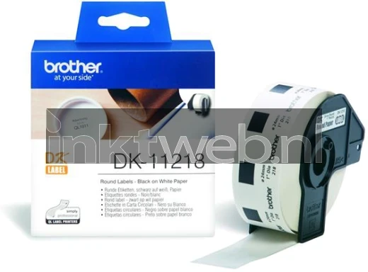 Brother DK-11218 24 mm x 24 mm  wit